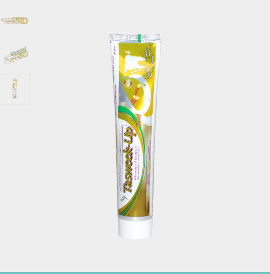 Pack Dentifrice Tasweek Up Miswak – 4 pièces (2 Gold + 2 Opaque
